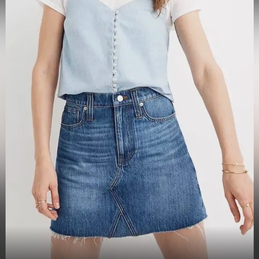 Madewell Rigid Denim A line Skirt
